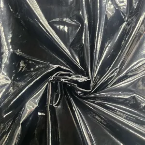 Patent Pu Leather Fabric 150cm Black