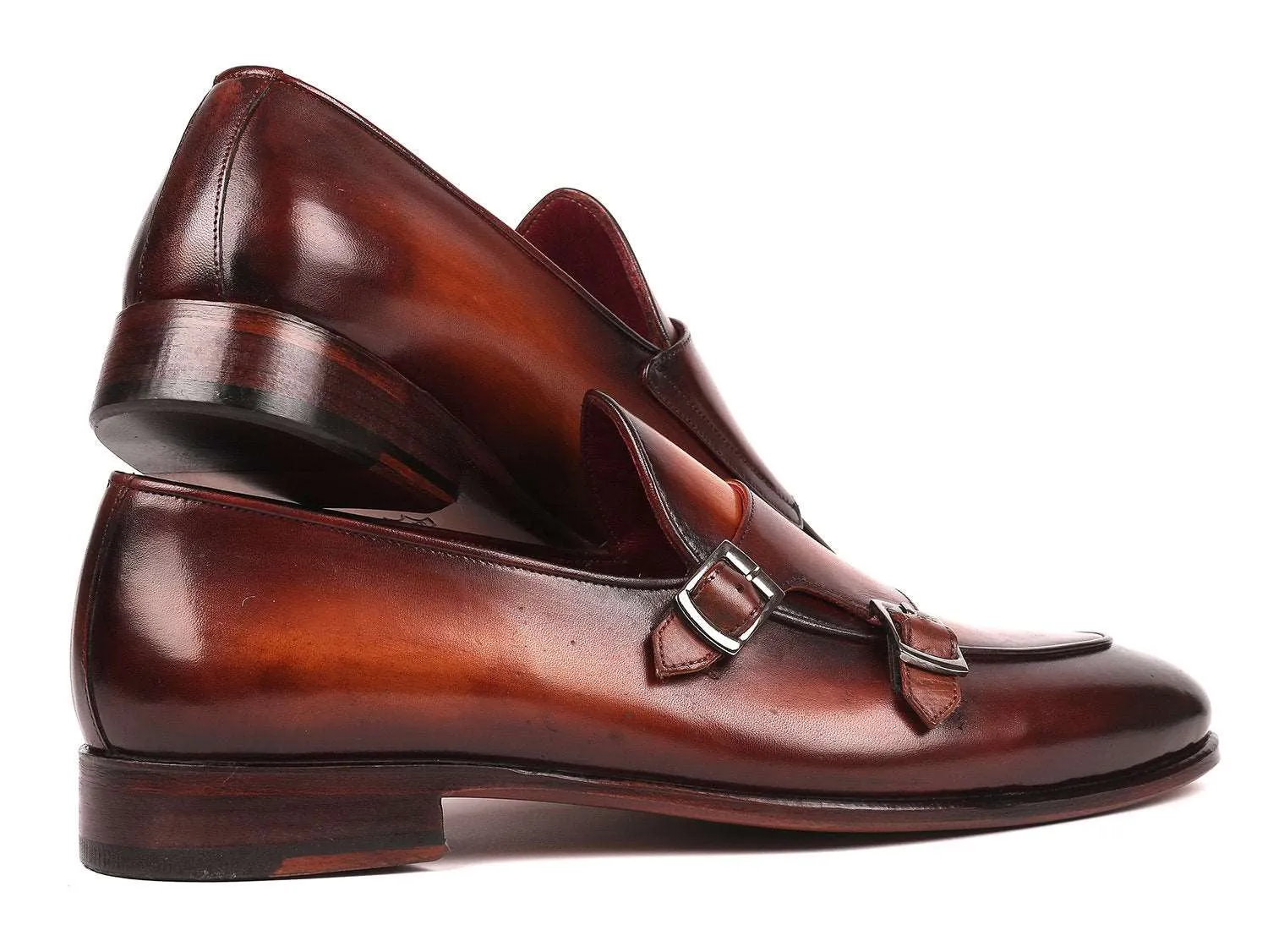 Paul Parkman Men's Hand-Painted Leather Monkstraps