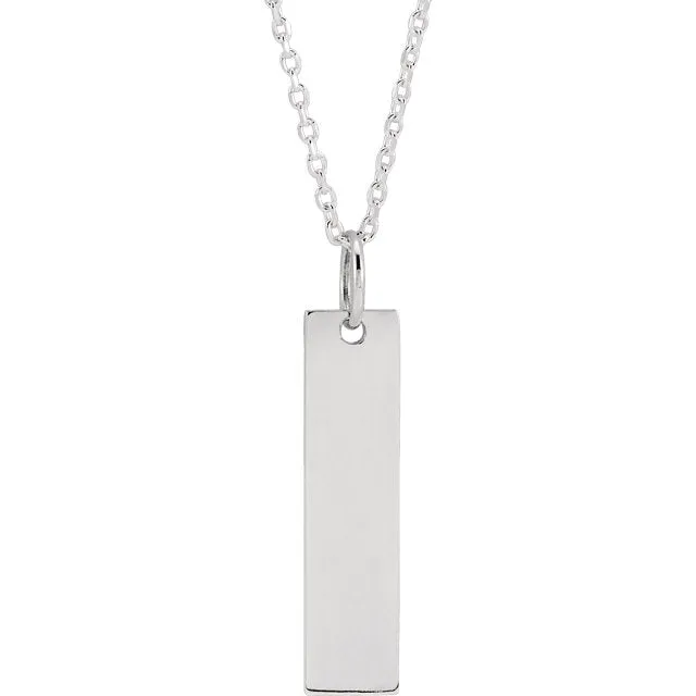 Personalized Vertical Bar Necklace