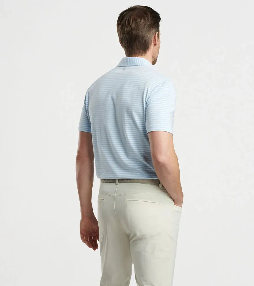 Peter Millar Albatross Cotton Pique Polo - Blue Frost