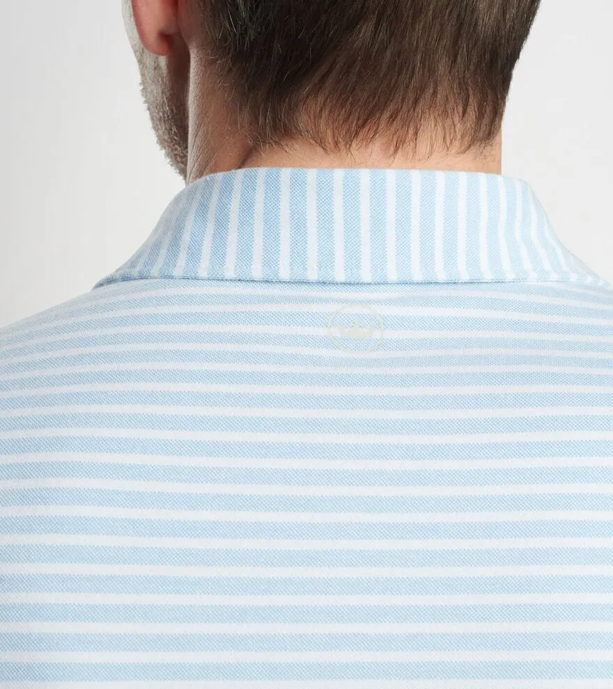 Peter Millar Albatross Cotton Pique Polo - Blue Frost