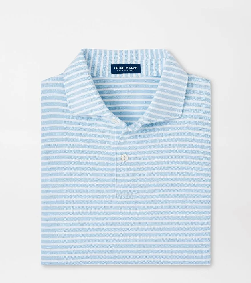 Peter Millar Albatross Cotton Pique Polo - Blue Frost