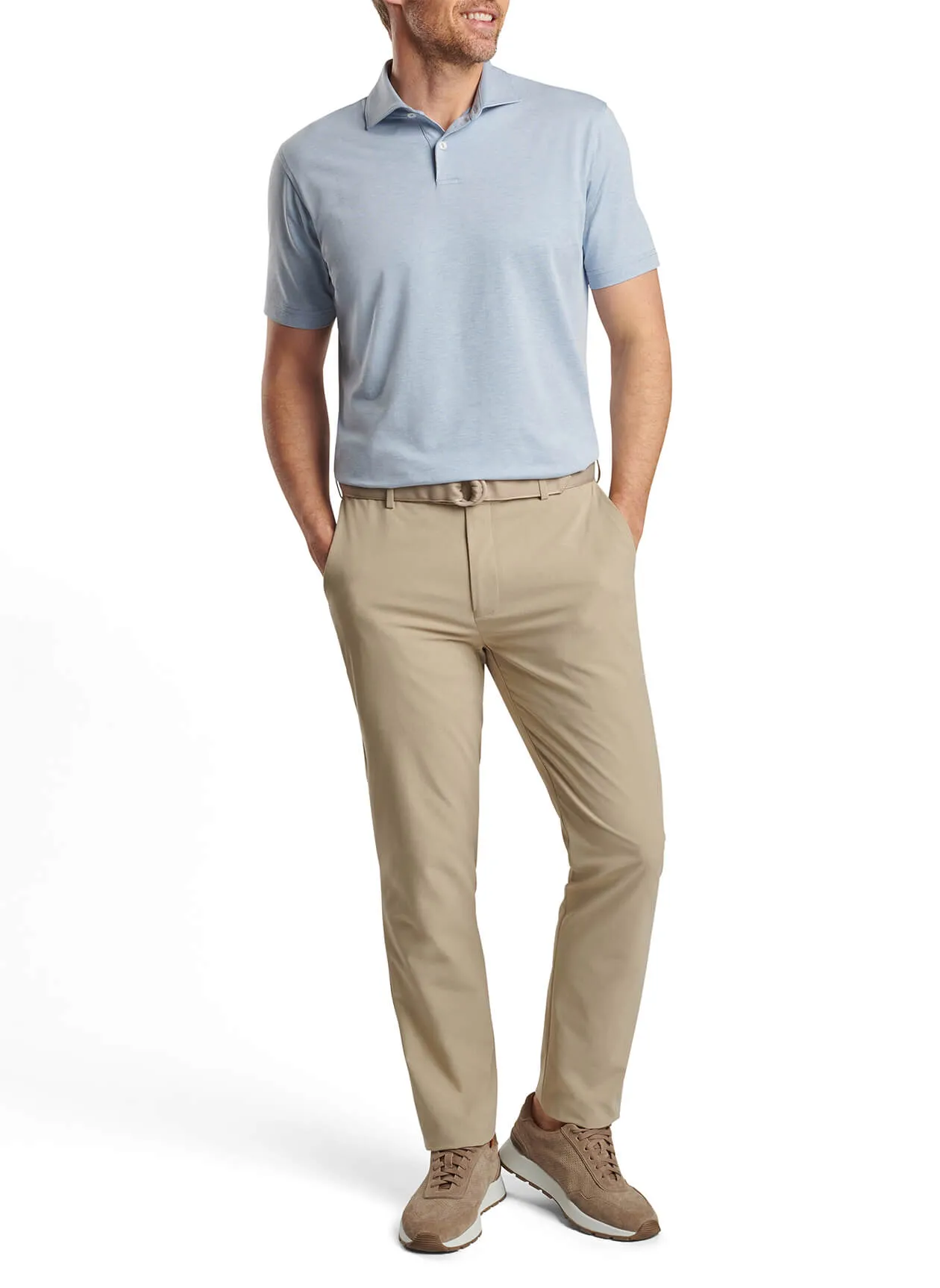 Peter Millar Albatross Cotton Pique Polo - Brook Blue