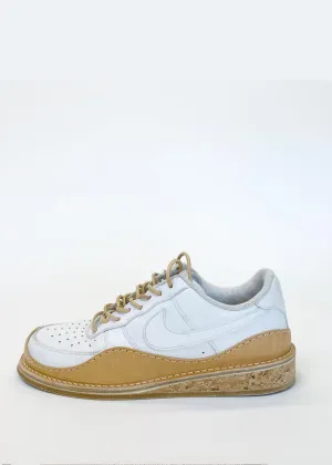 Peterson Stoop Nike Air Force Low White Leather Sole Wavy Cork