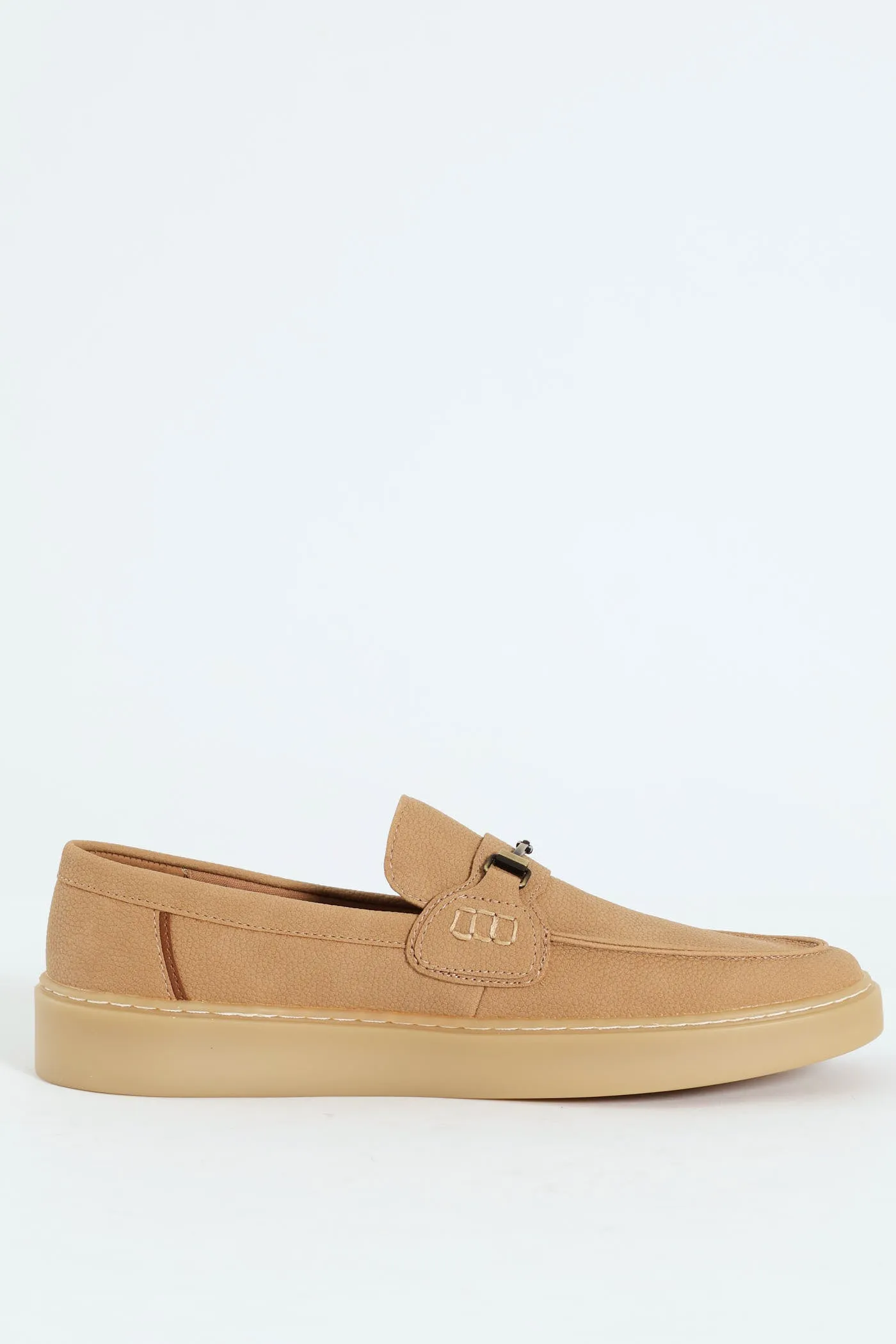 Pieza Metal Trim Slip On Loafer - Beige