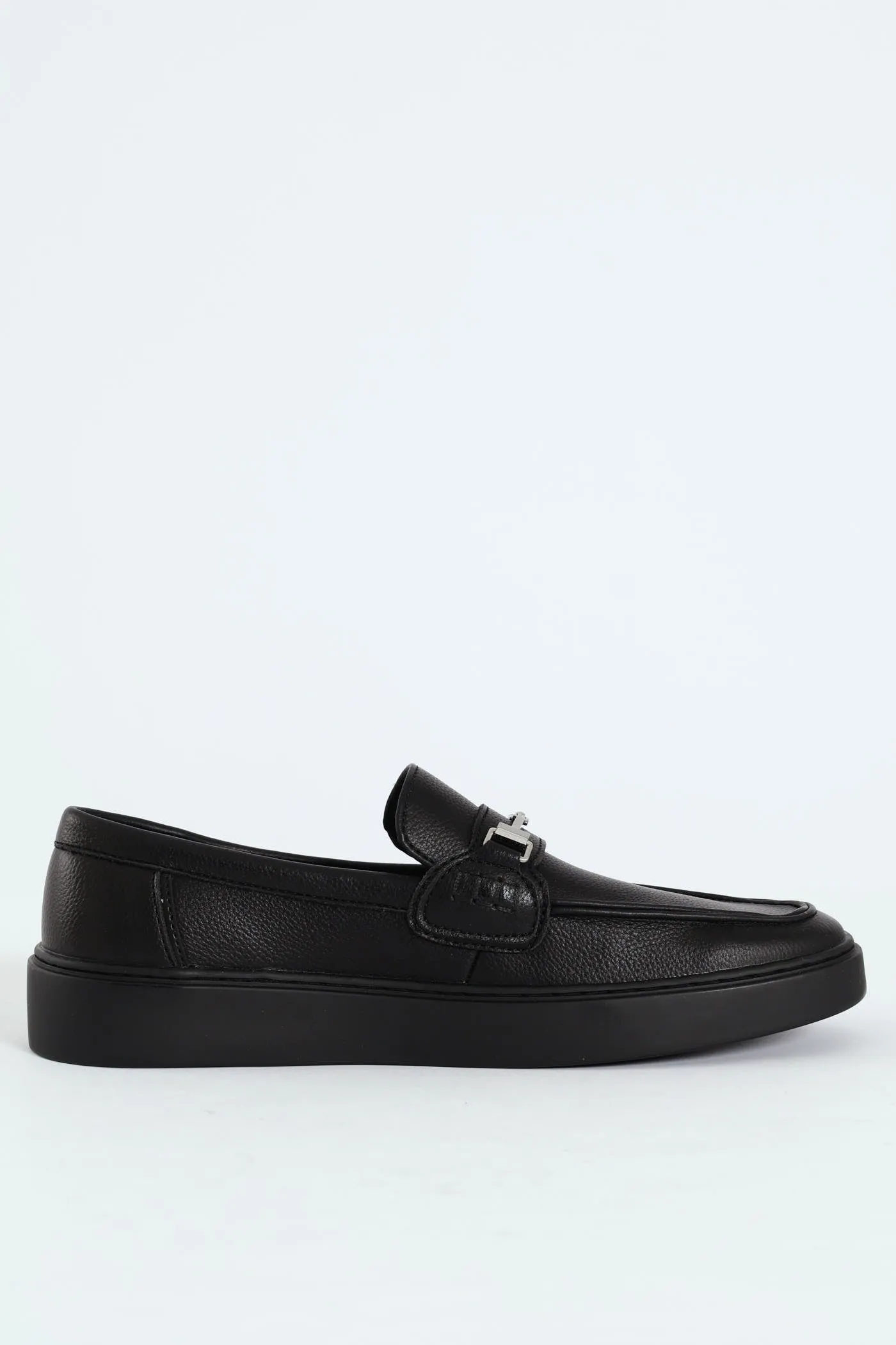 Pieza Metal Trim Slip On Loafer - Black