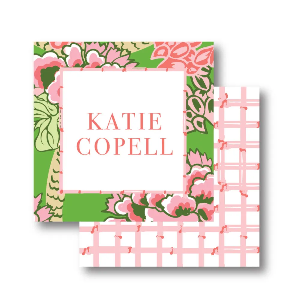 Pink Chinoiserie Calling Card