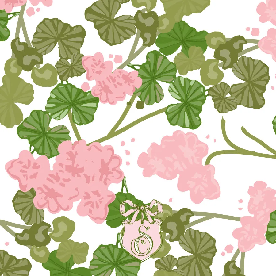 Pink Geranium Calling Card