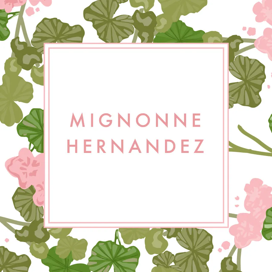 Pink Geranium Calling Card