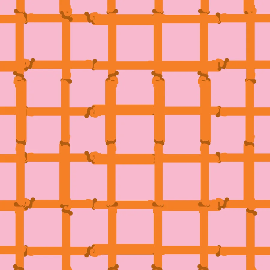 Pink Orange Bamboo Calling Card