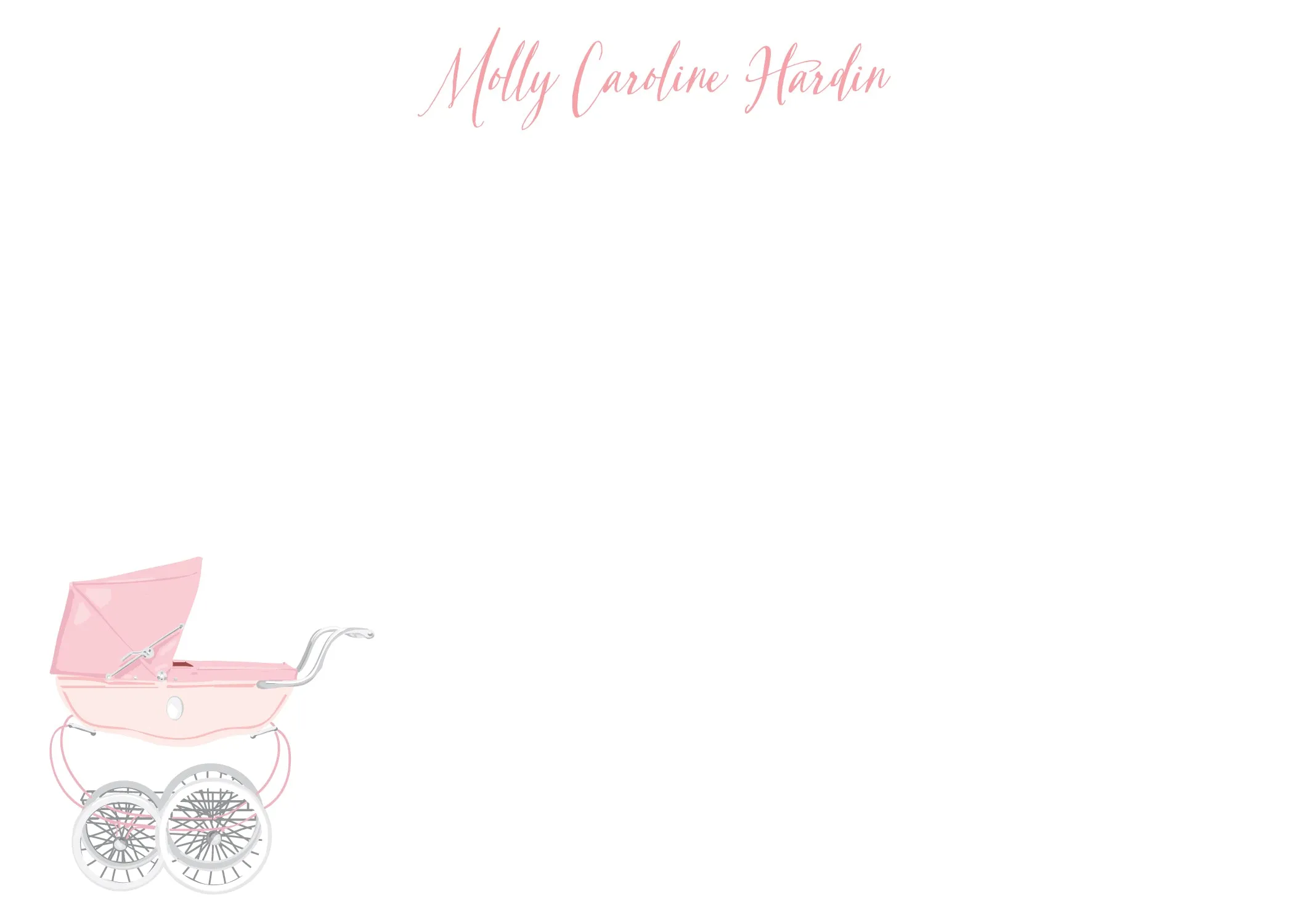 Pink Pram Stationery