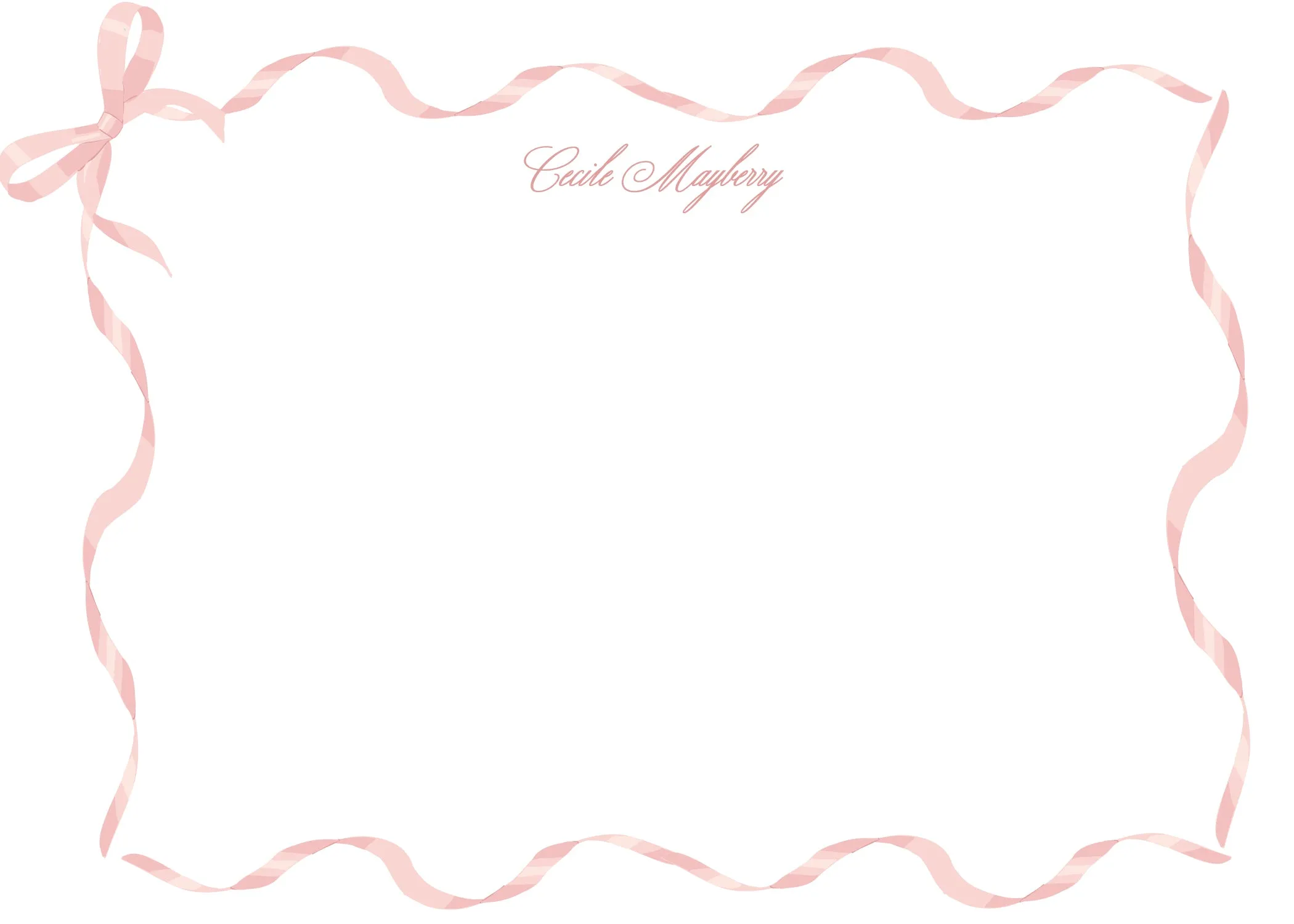 Pink Ribbon Stationery