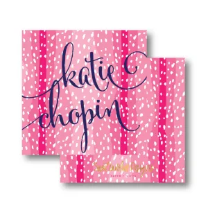 Pink Spotty Calling Card
