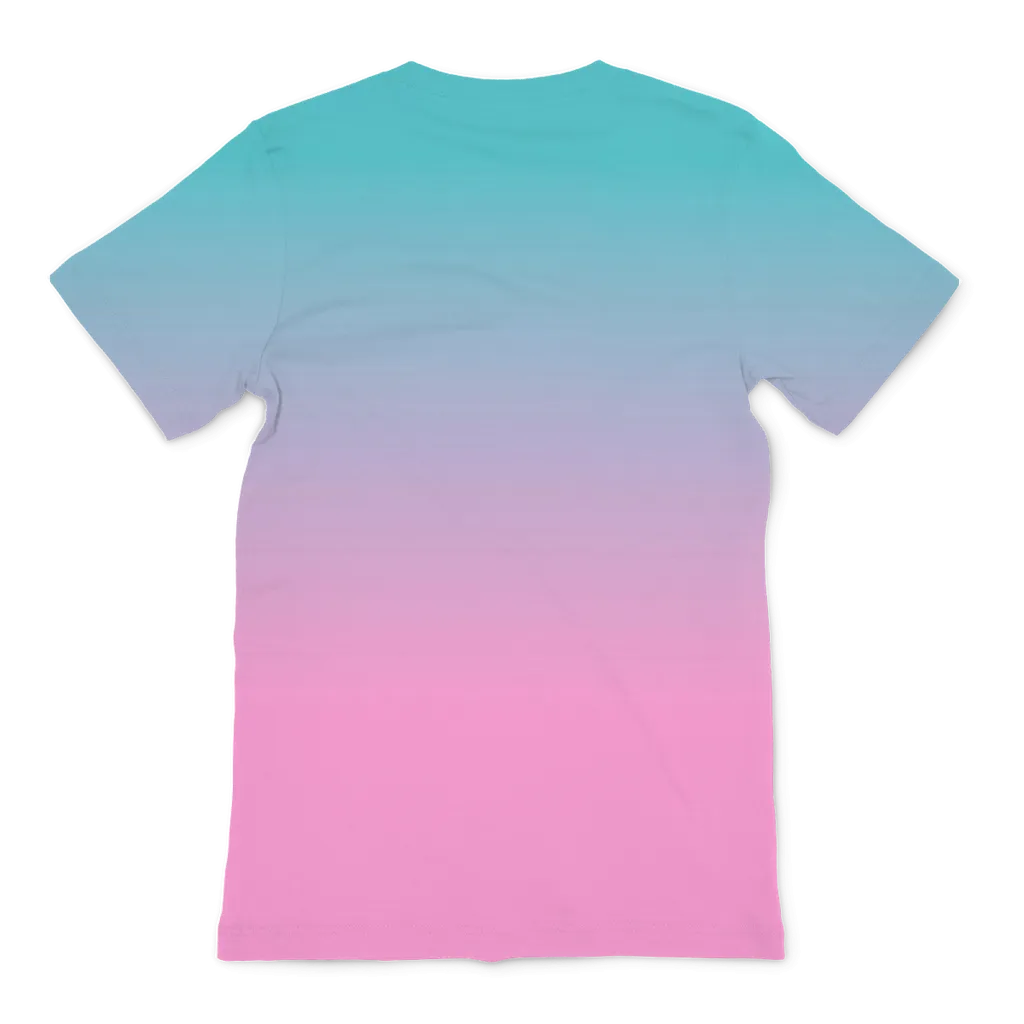 Pink Teal Gradient Premium Adult T-Shirt