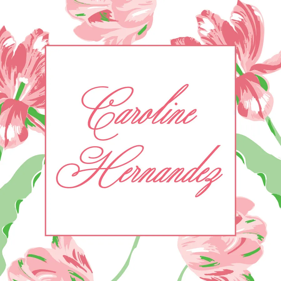Pink Tulips Calling Card