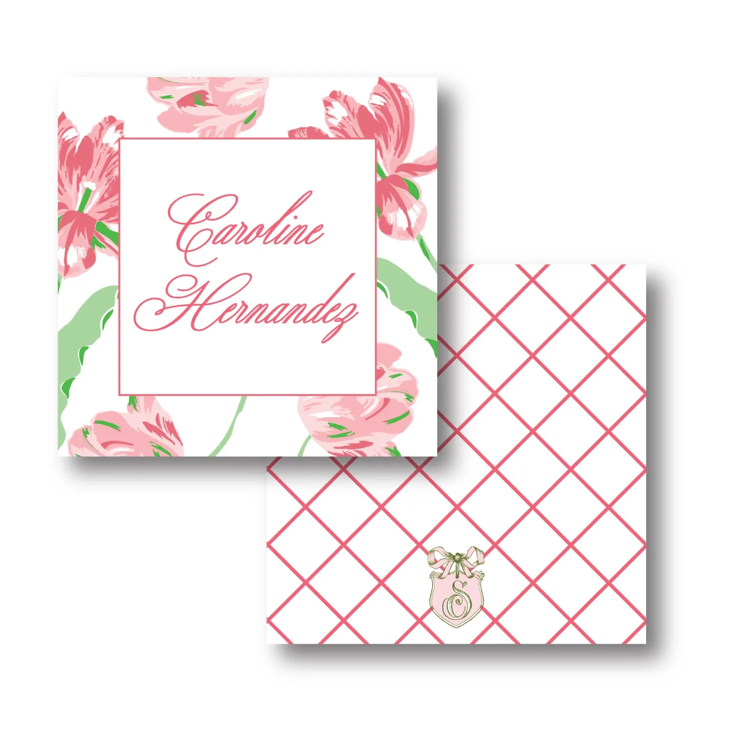 Pink Tulips Calling Card