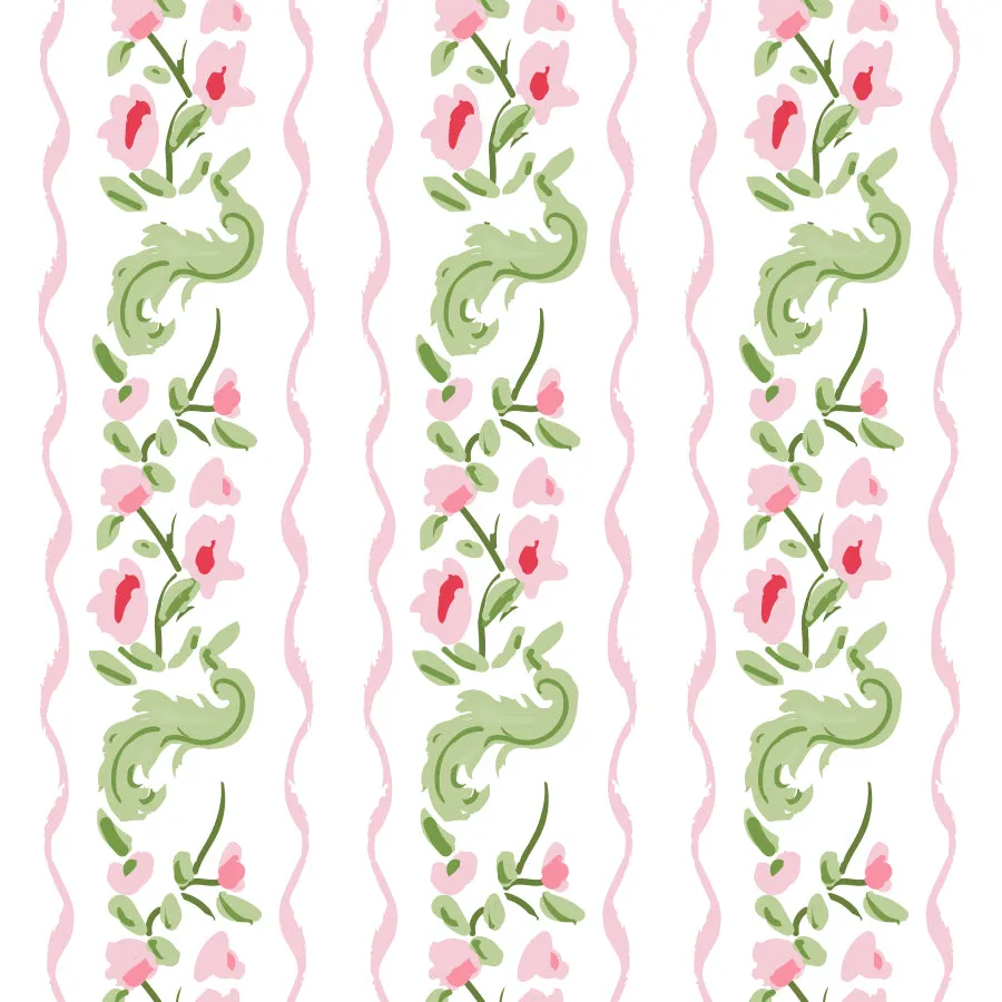 Pink/Green Garden Calling Card