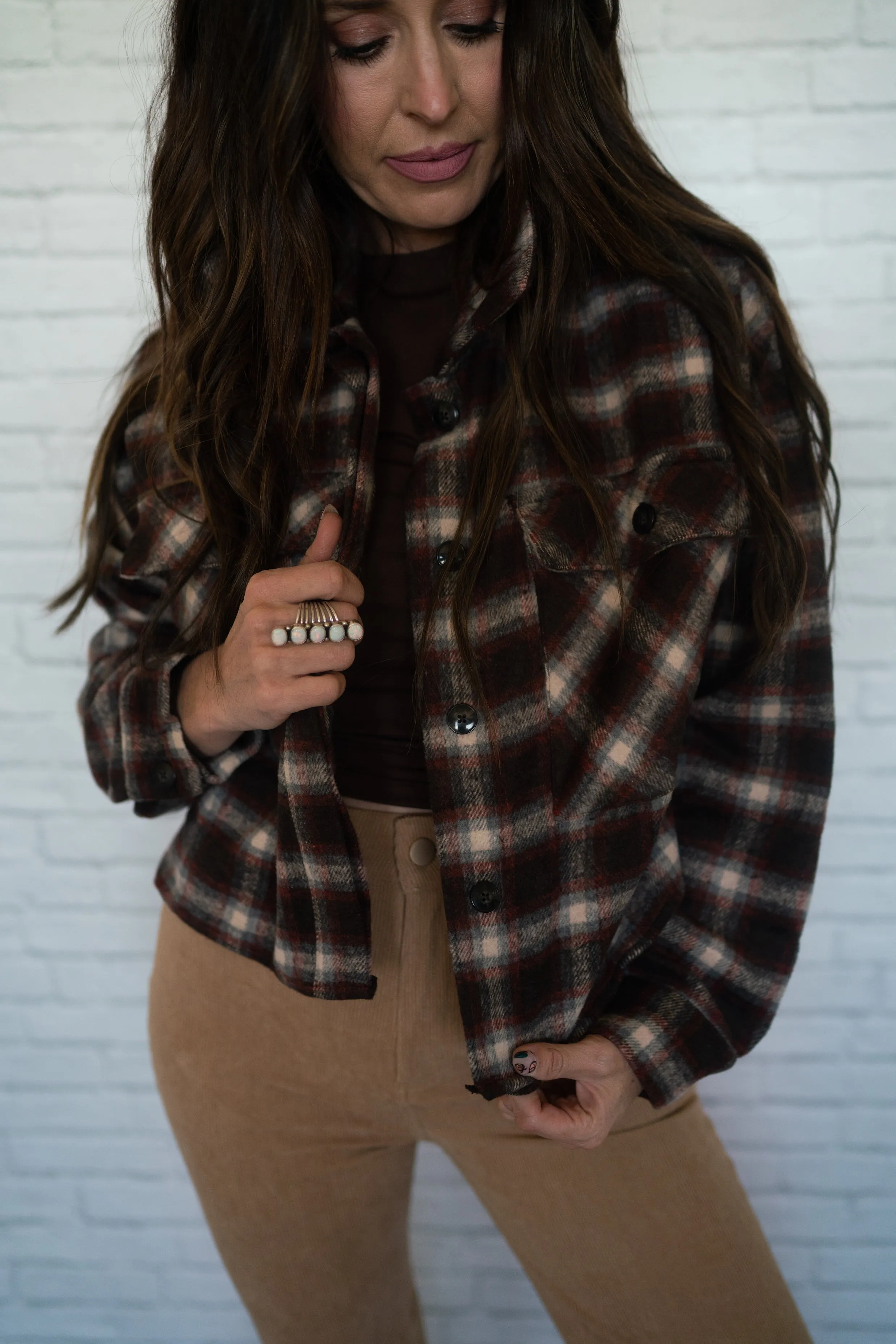 Plaid Oxford Top