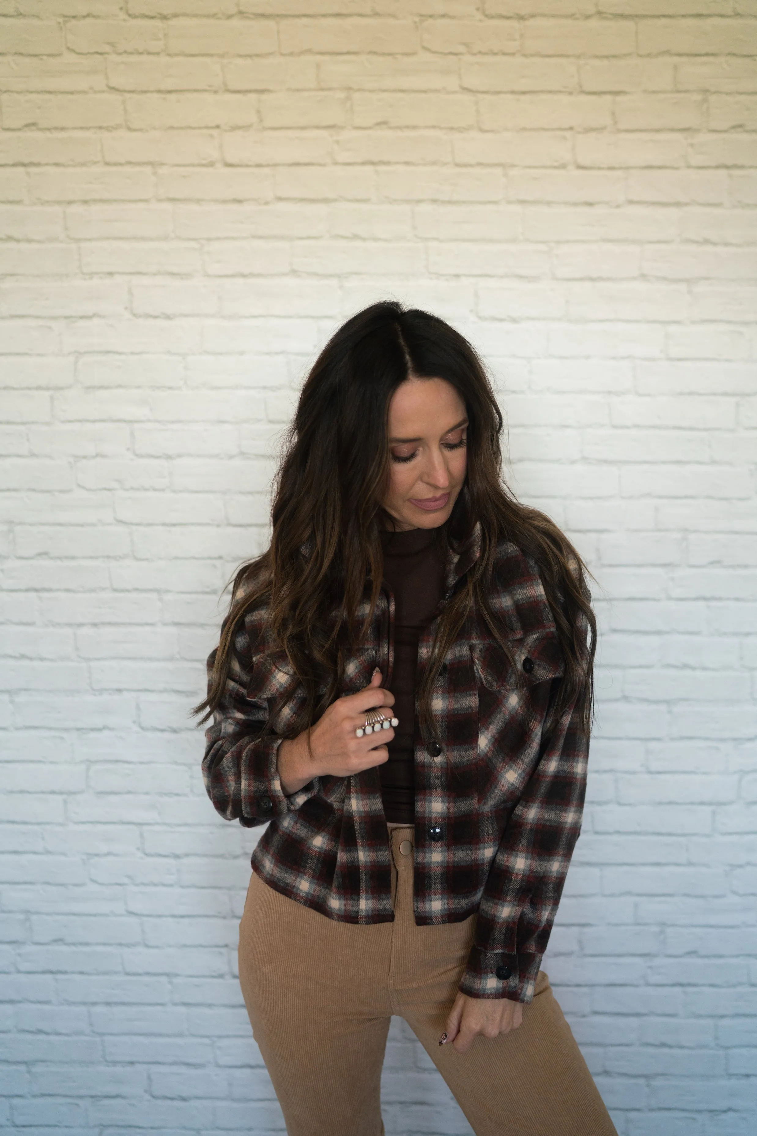 Plaid Oxford Top