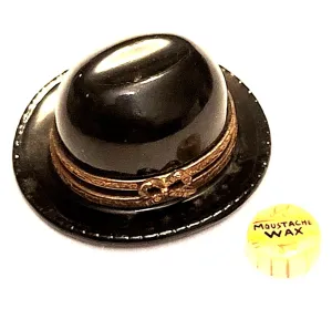 Playbill Hat cap mustache wax Black