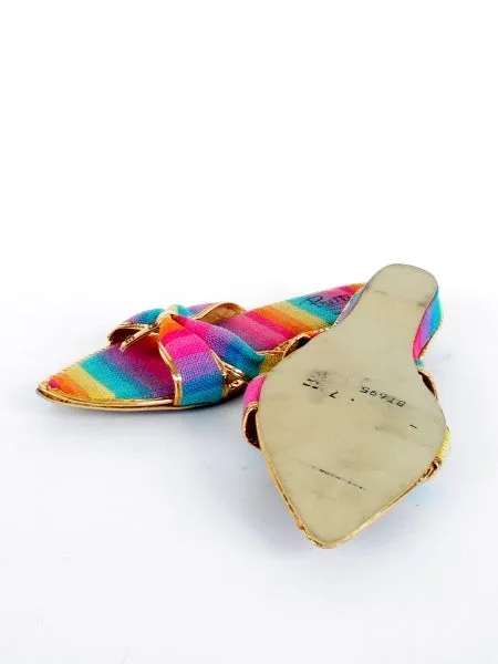 Pointy Stripped Sandals