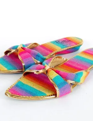 Pointy Stripped Sandals
