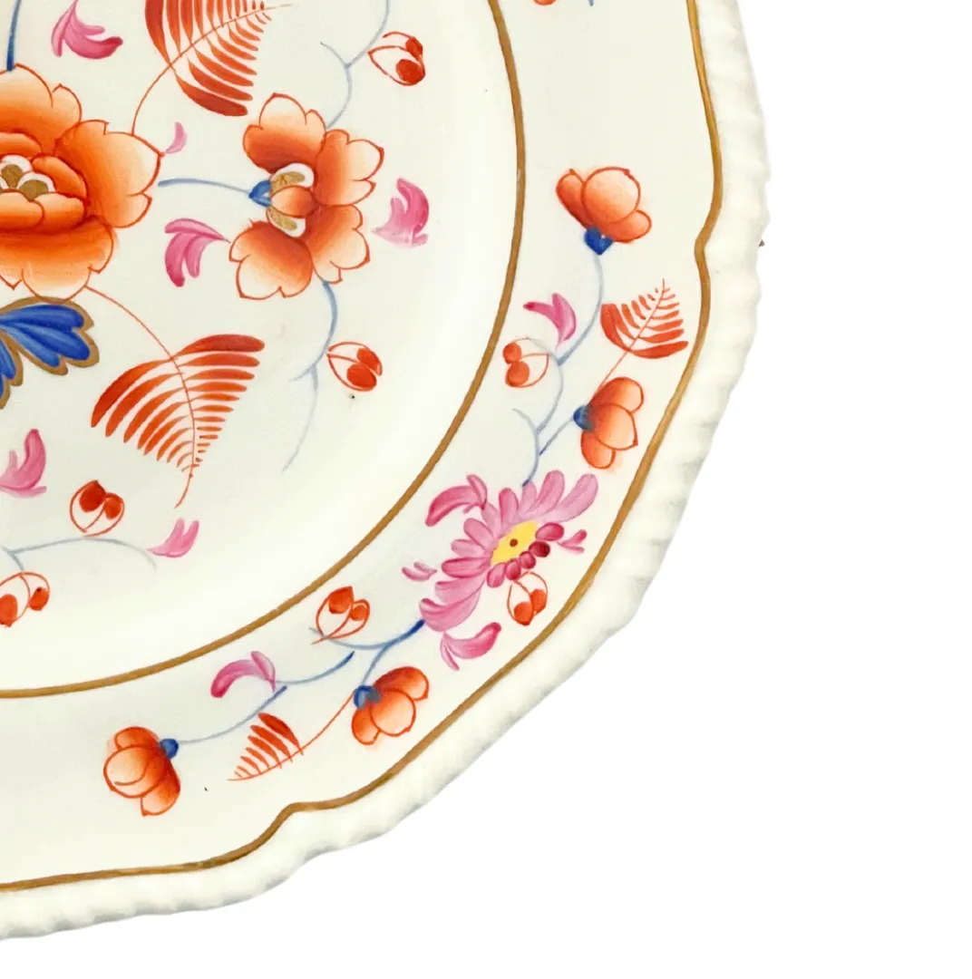 Porcelain Imari Floral Plates, Set of 12