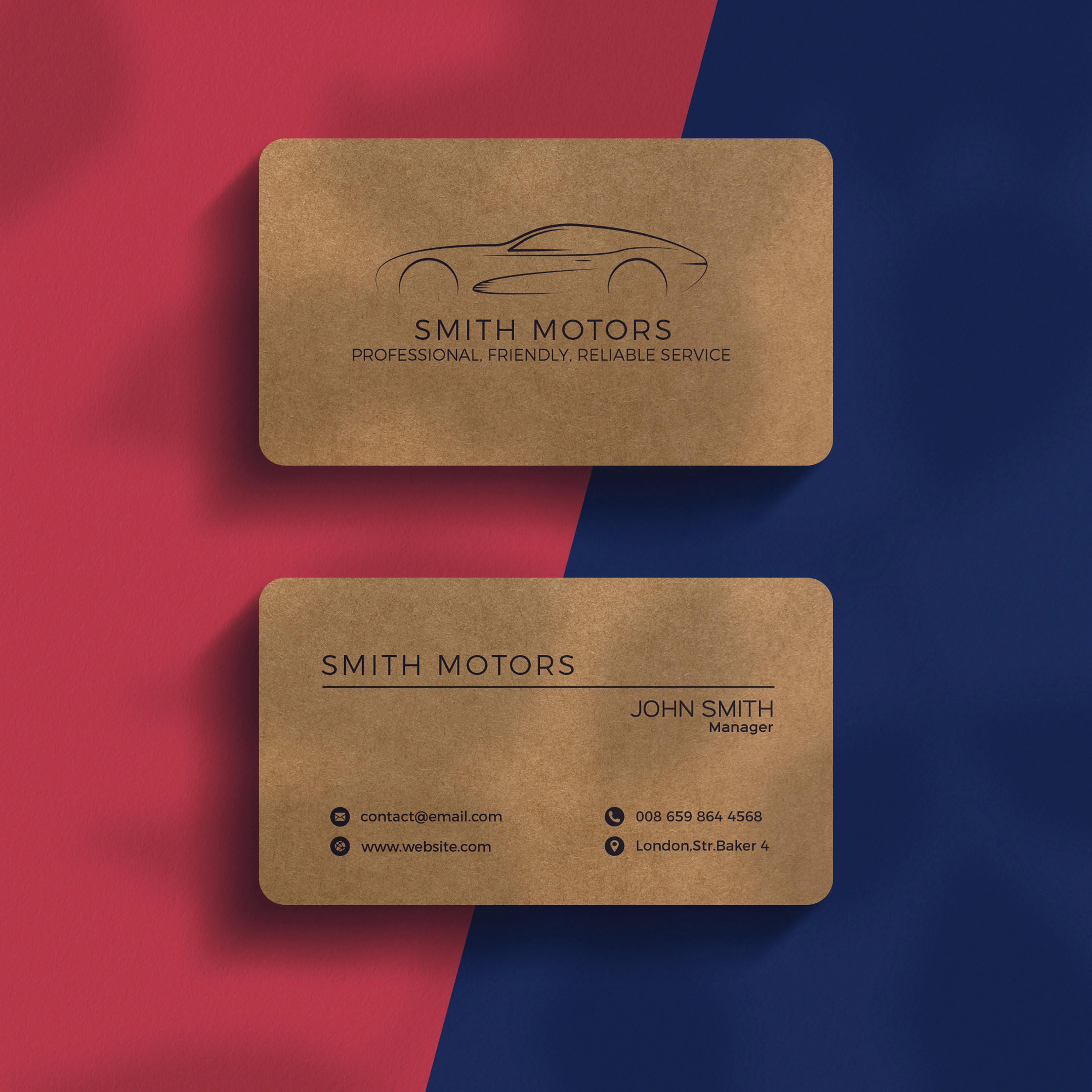 Premium Kraft Business Cards