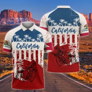 Premium Men's Cycling Polo Shirt California- Hdmt