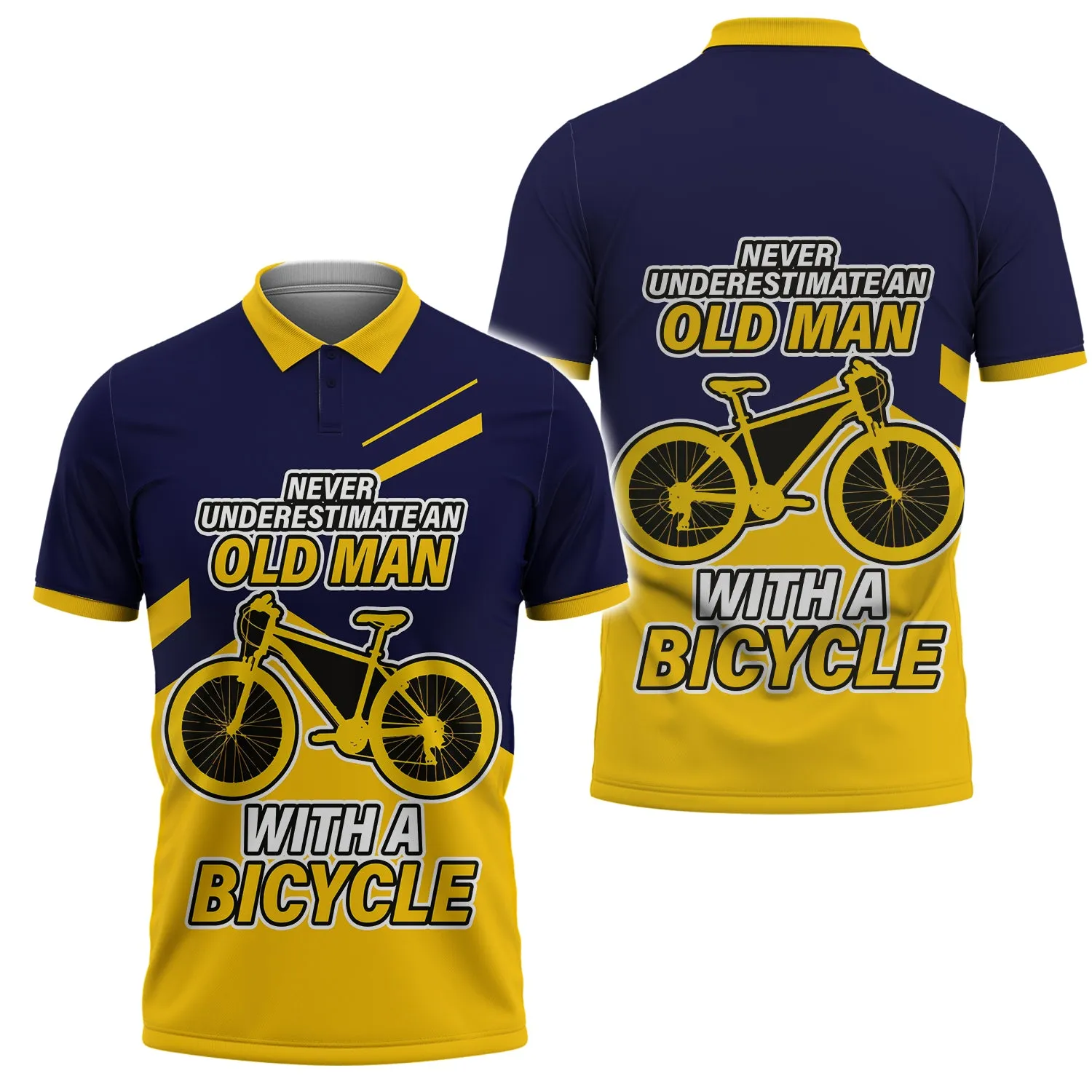 Premium Men's Cycling Polo Shirt Old Man- Hdmt