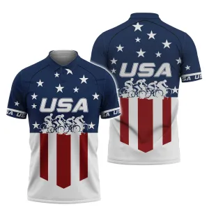 Premium Men's Cycling Polo Shirt USA - Hdmt
