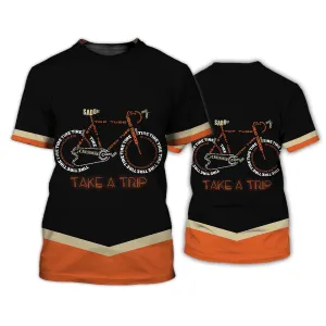 Premium Men's Cycling T Shirt Take A Trip - Hdmt