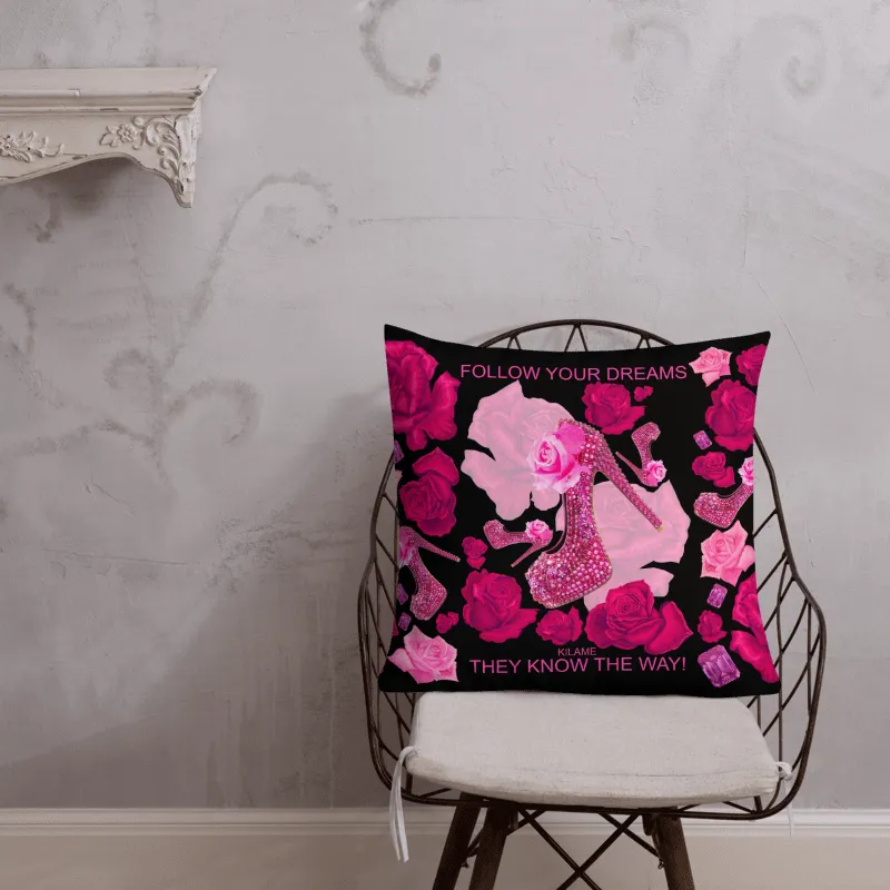 Premium Pillow 'Follow your dreams'
