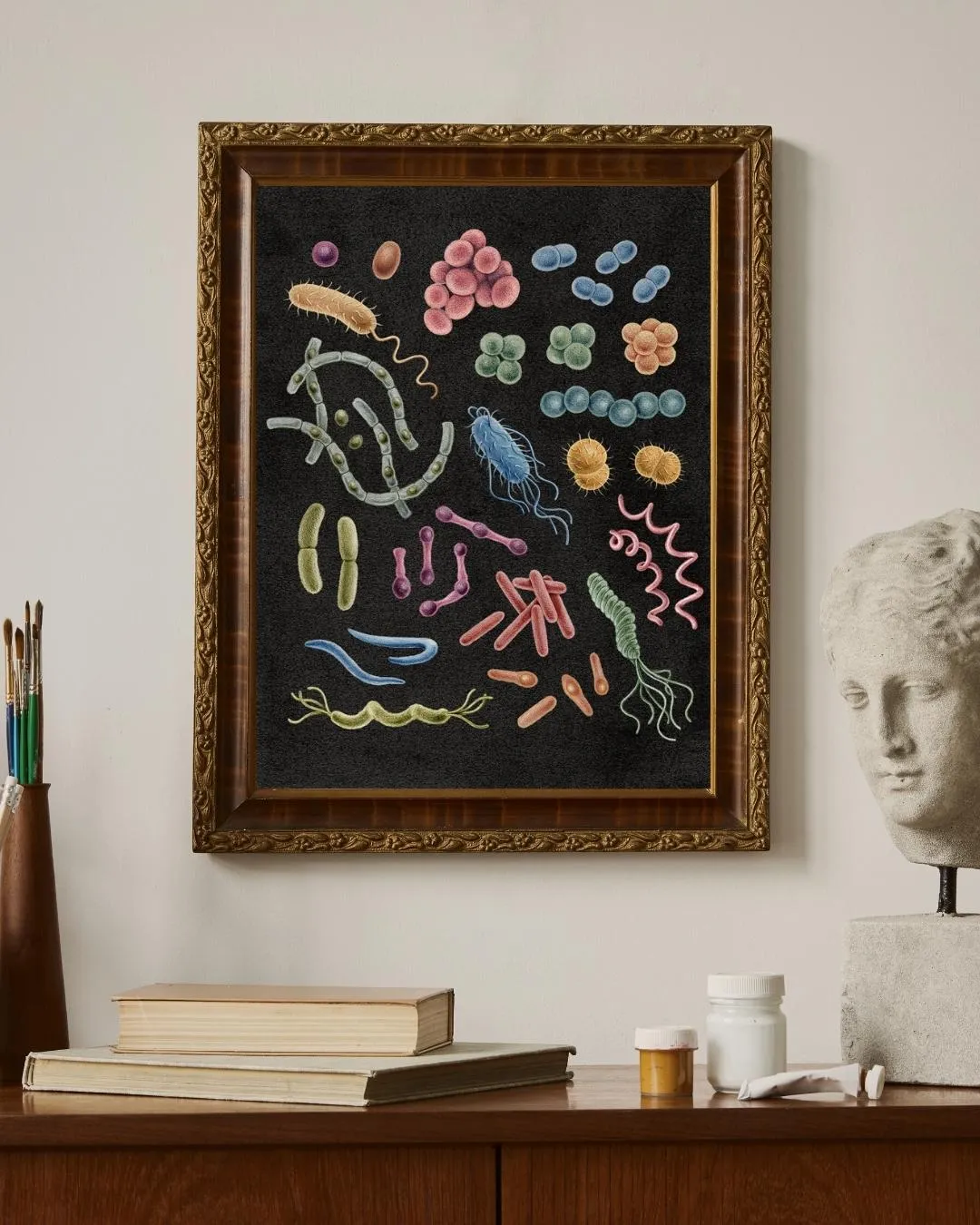 Premium Vertical Art Print- Bacteria
