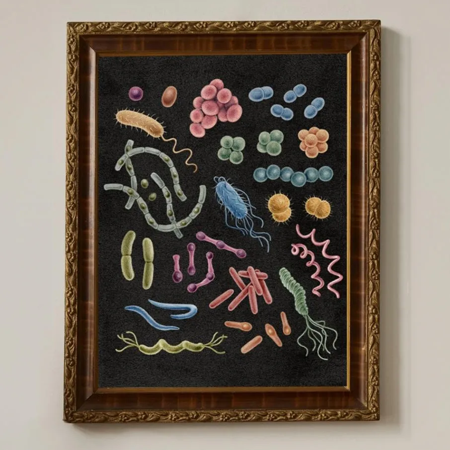 Premium Vertical Art Print- Bacteria