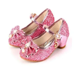 Princess Butterfly Leather Shoes Kids Party Dance