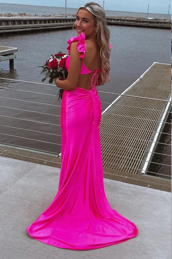 Purple Off The Shoulder Sexy Prom Dress Mermaid Evening Dress TP1313