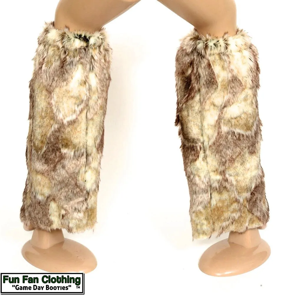 Rabbit Faux Fur Leg Warmers - Faux Rabbit Boot Cuffs - Fur Boot Covers