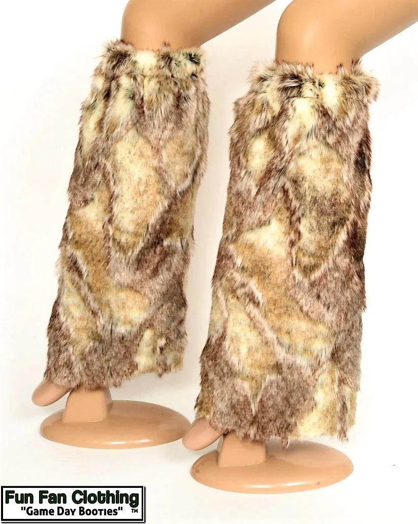 Rabbit Faux Fur Leg Warmers - Faux Rabbit Boot Cuffs - Fur Boot Covers
