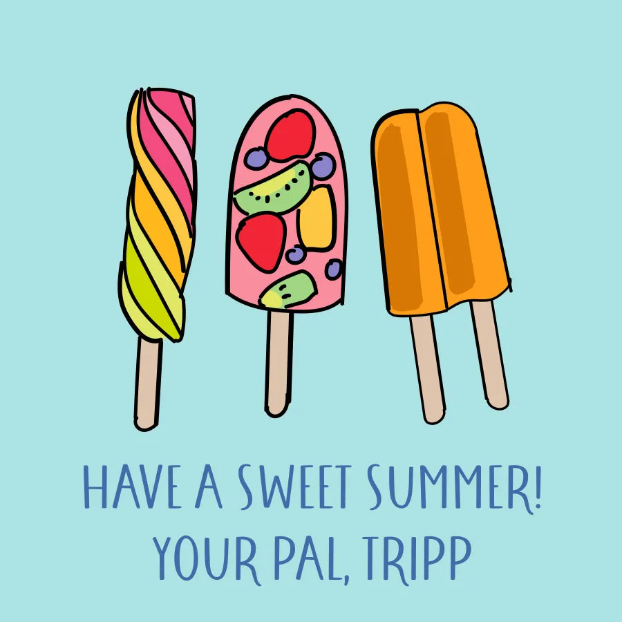 Rainbow Popsicle Tag