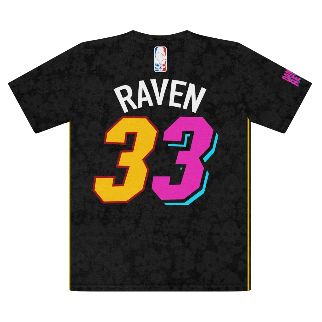 Raven Miami Jersey Premium Cut and Sew Sublimation Unisex T-Shirt