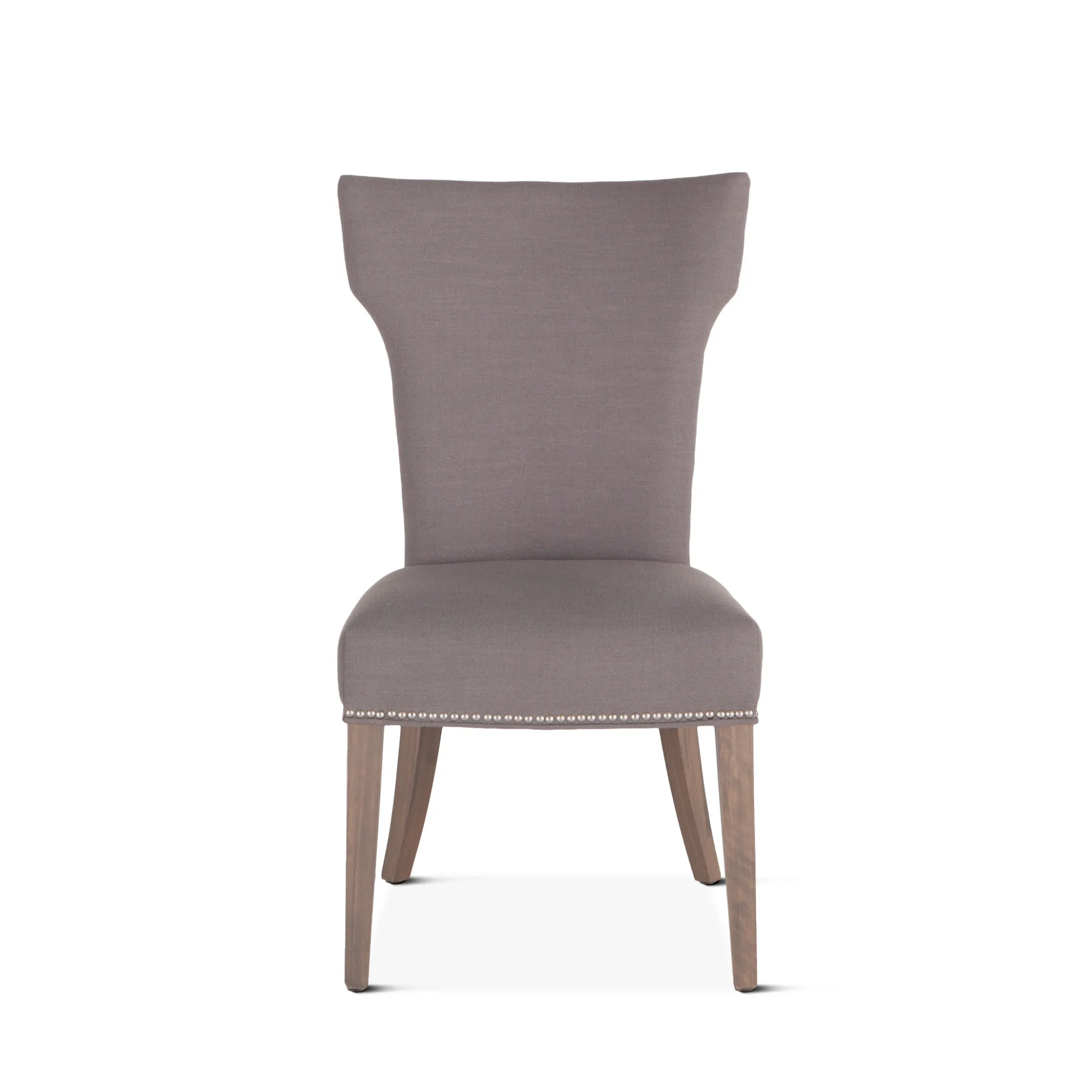 Rebecca Warm Gray Dining Chair with Napoleon Leg