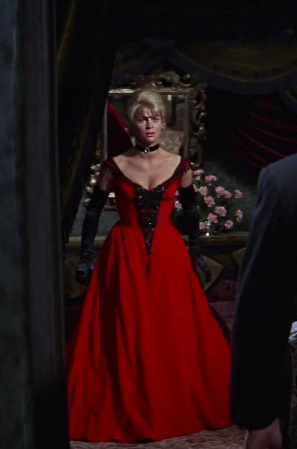 Red Julie Christie Vintage Dress Doctor Zhivago Formal Prom Dress with Gloves