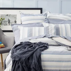 Renee Taylor Yarn Dyed Vintage Washed Cotton Quilt Cover Set - Derby