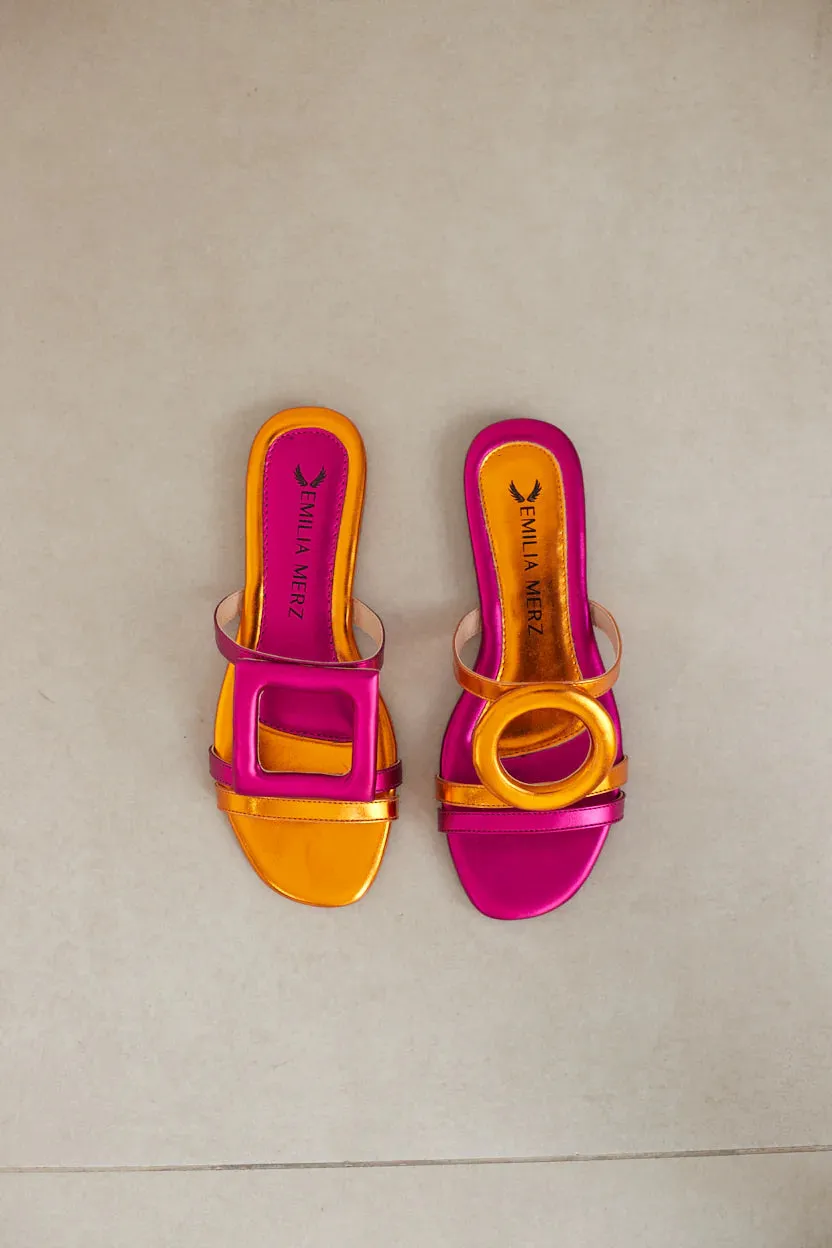 Retro Glam Slides-Orange and Fuchsia