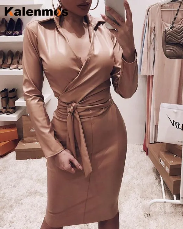 Retro Leather Dress