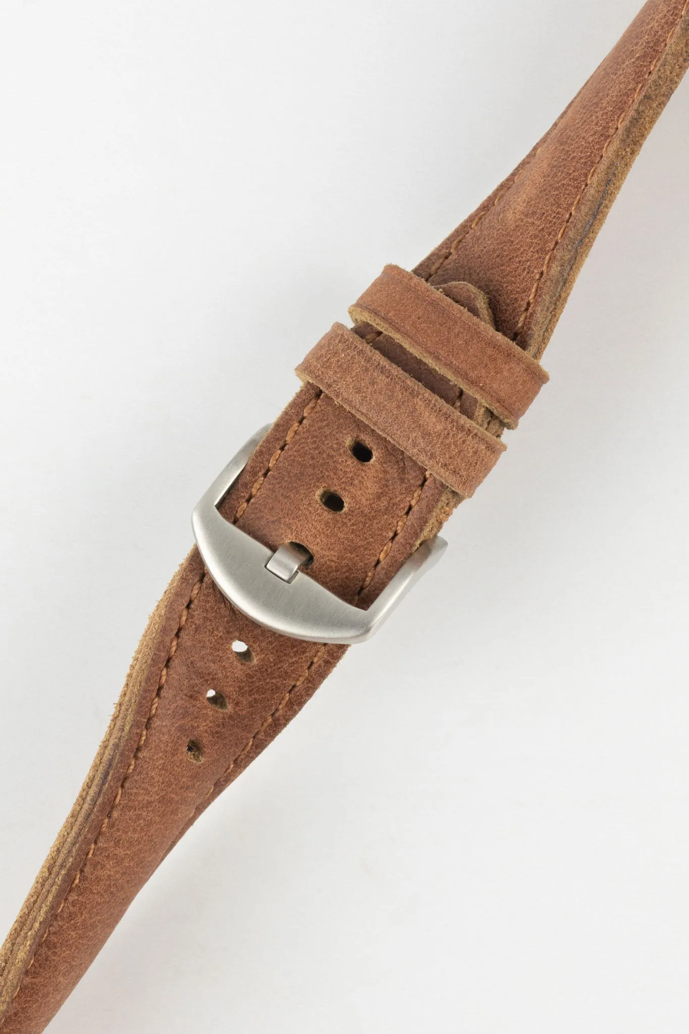 RIOS1931 DERBY Genuine Vintage Leather Watch Strap in MAHOGANY