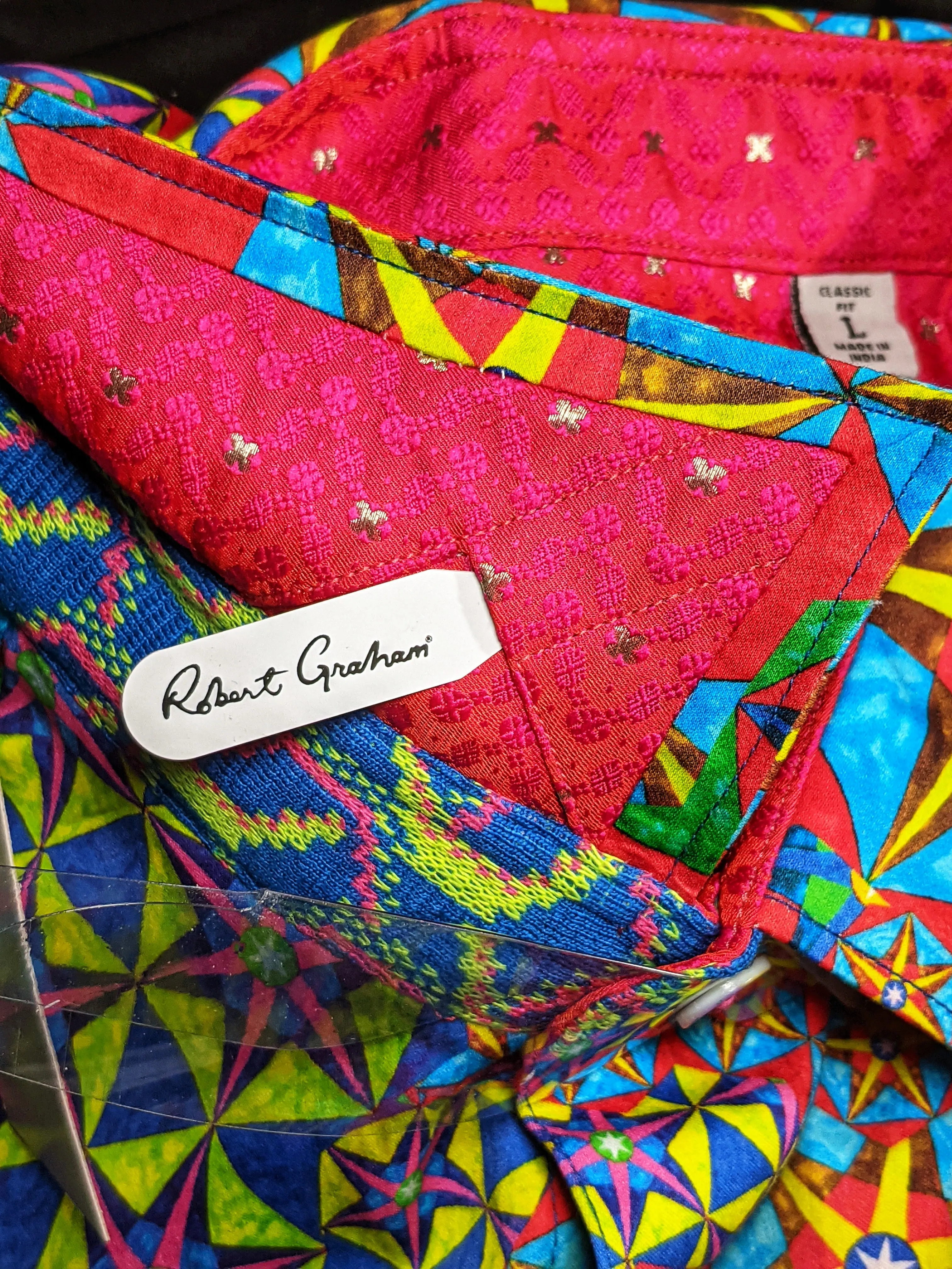 Robert Graham Prism Limited Edition Short Sleeve Shirt 3XL Size