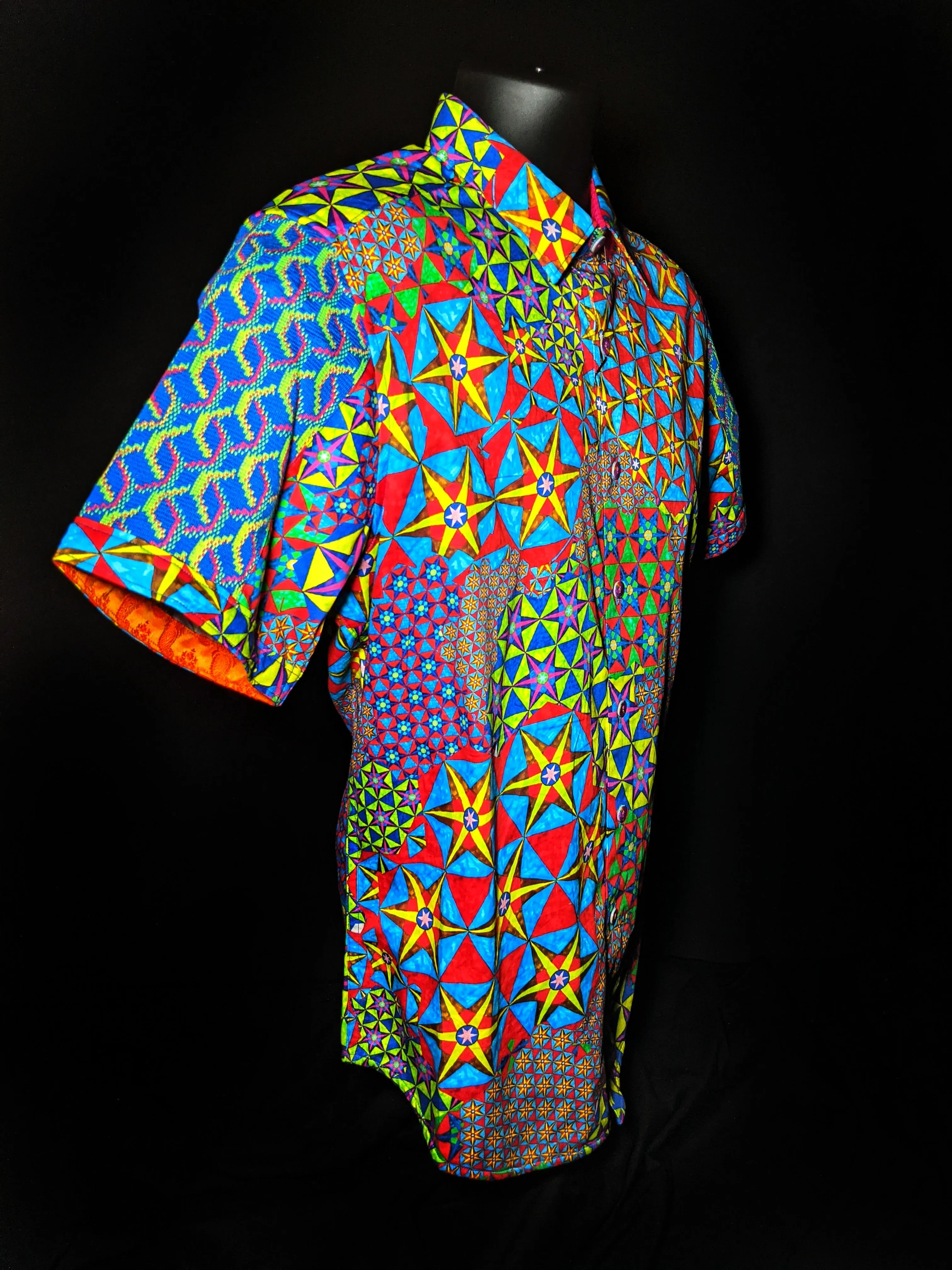 Robert Graham Prism Limited Edition Short Sleeve Shirt 3XL Size