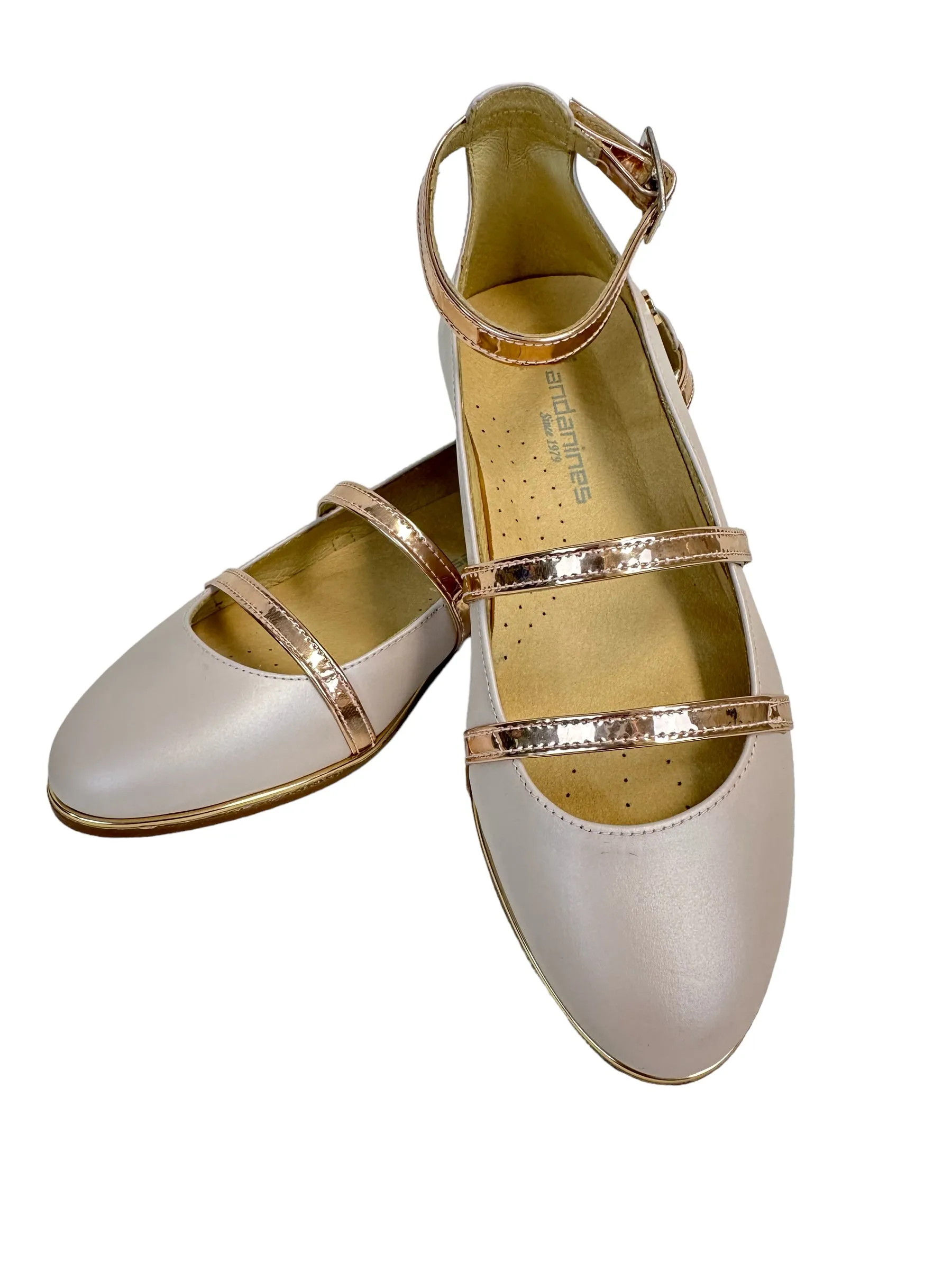 SALE Girls Flat Dress Shoes with Ankle Strap